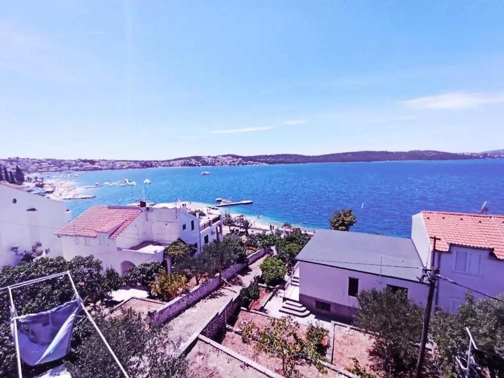 Apartment In Okrug Gornji With Sea View, Terrace, Air Conditioning, W-Lan 5045-1 Trogir